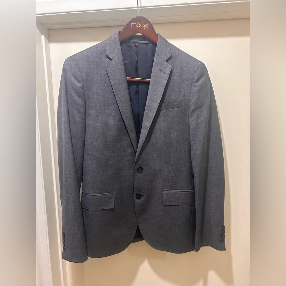 J Crew Ludlow Blazer Mens 38S Gray Tollegno 1900 Wool Sport Coat Slim Italy